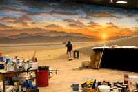 Artist making amazing backdrops!